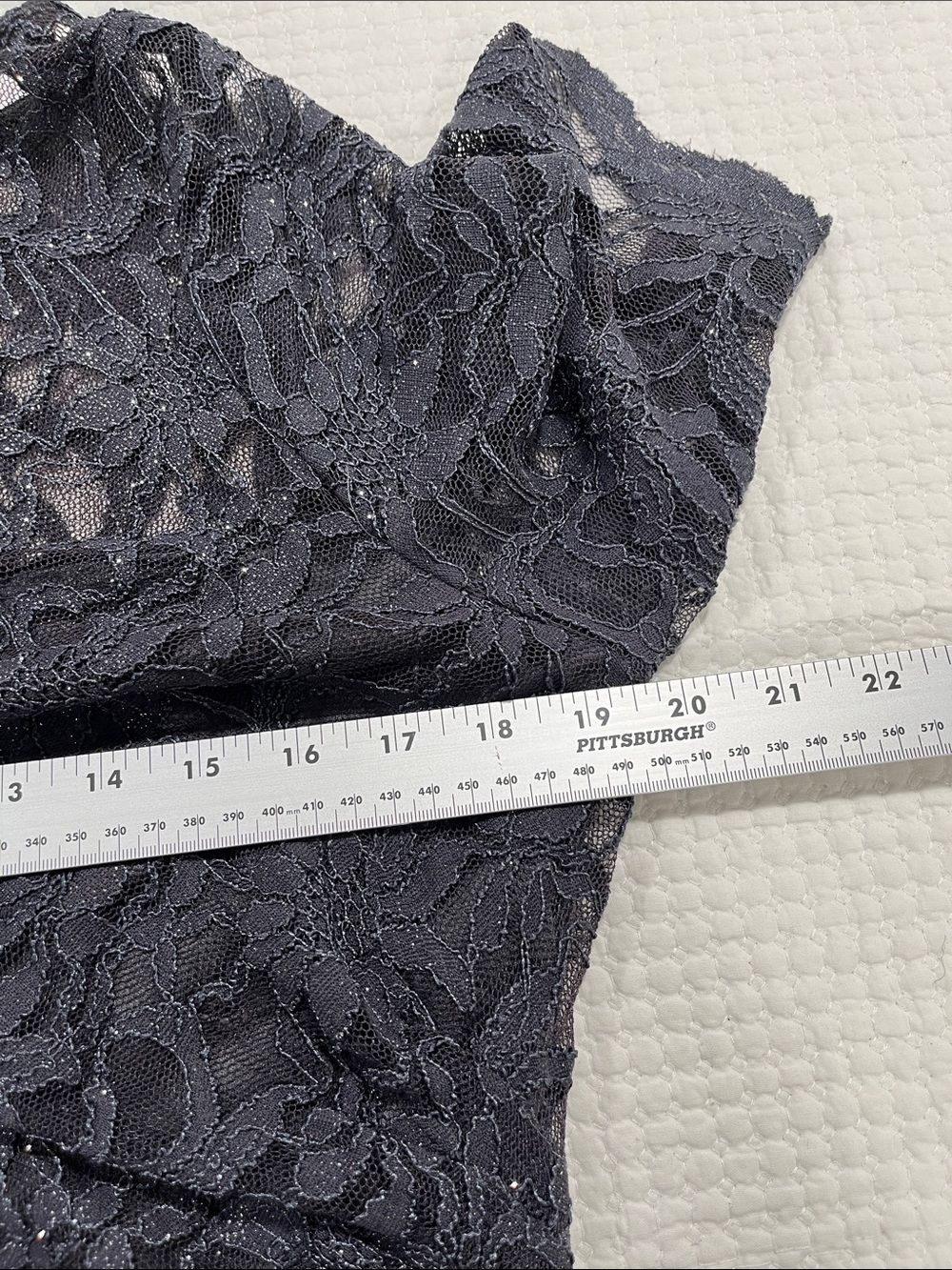 Xscape Lace Sequin Formal Evening Gown 3/4 Sleeve XL wedding guest - Picture 7 of 9
